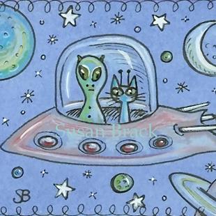 Art: SMILES ARE FREE - OUT OF THIS WORLD by Artist Susan Brack