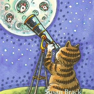 Art: MICE IN THE MOON telescope by Artist Susan Brack