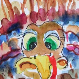 Art: Cross Eyed Turkey by Artist Delilah Smith