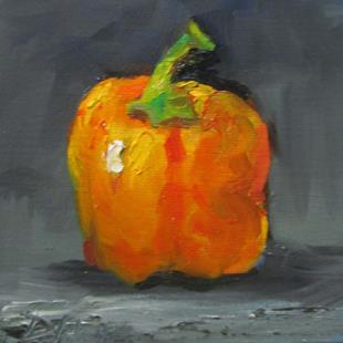 Art: Orange Pepper by Artist Delilah Smith
