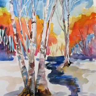 Art: Winter Birch by Artist Delilah Smith