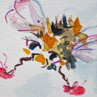 Art: Bee No. 2 aceo by Artist Delilah Smith