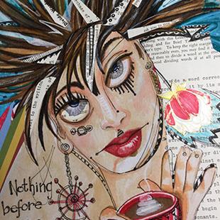 Art: Not Before Coffee by Artist Alma Lee