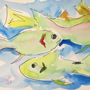 Art: Swimming Fish by Artist Delilah Smith
