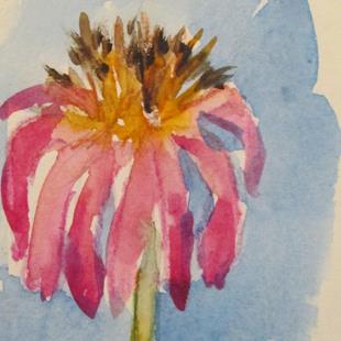 Art: Pink Coneflower by Artist Delilah Smith