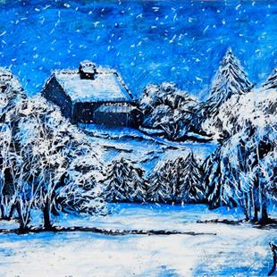 Art: Snow Landscape  (SOLD) by Artist Monique Morin Matson