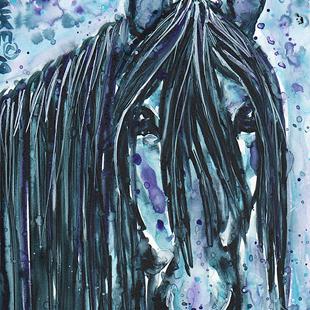 Art: Indigo Stallion by Artist Melinda Dalke