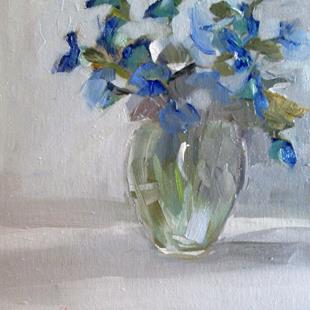 Art: Blue Flowers by Artist Delilah Smith