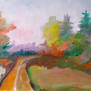 Art: Autumn Lane by Artist Delilah Smith