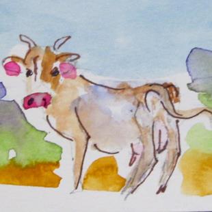 Art: Cow No. 15 by Artist Delilah Smith