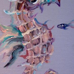 Art: Seahorse and Fish by Artist Delilah Smith
