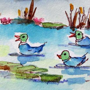 Art: Duck Pond No. 2=sold by Artist Delilah Smith