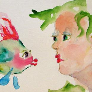 Art: Mermaid Kiss No. 2 by Artist Delilah Smith