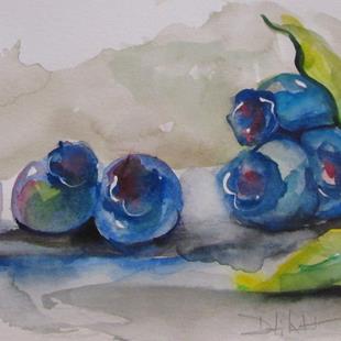 Art: Blueberries No. 7 by Artist Delilah Smith