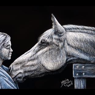 Art: Love of a Horse  (SOLD) by Artist Monique Morin Matson