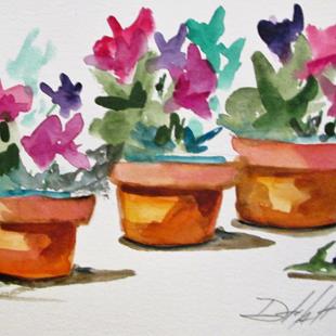 Art: Flower Pots by Artist Delilah Smith