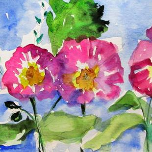 Art: Hot Pink Flowers by Artist Delilah Smith