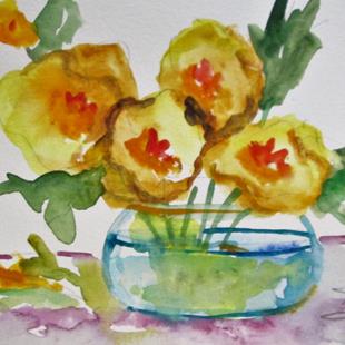 Art: Vase of Yellow Flowers No. 2 by Artist Delilah Smith