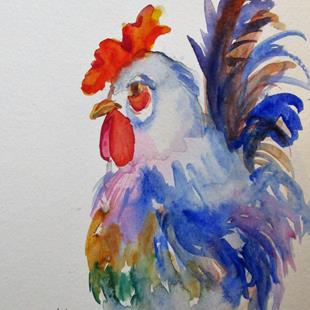 Art: Chubby Rooster No. 2 by Artist Delilah Smith