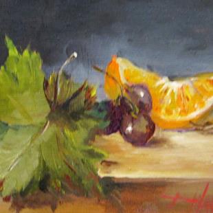 Art: Still Life with Grapes No. 2 by Artist Delilah Smith