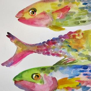 Art: A Rainbow of Fish by Artist Delilah Smith