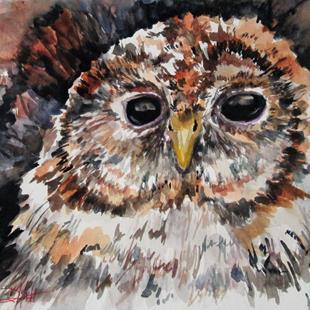 Art: Tawny Owl by Artist Delilah Smith