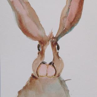 Art: Long Eared Rabbit by Artist Delilah Smith