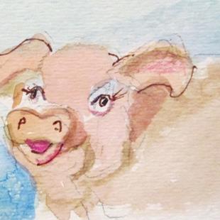 Art: Pig by Artist Delilah Smith