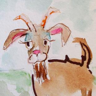 Art: Goat-sold by Artist Delilah Smith