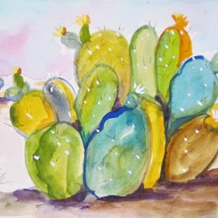 Art: Cactus no. 14 by Artist Delilah Smith