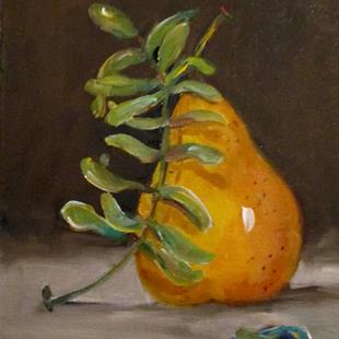 Art: Pear and Eucalyptus by Artist Delilah Smith