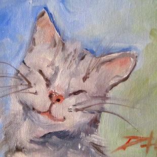 Art: Smiling Kitten by Artist Delilah Smith