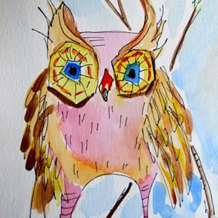 Art: Owl No. 6 by Artist Delilah Smith