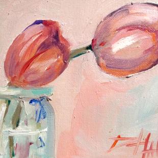 Art: Pink Tulips by Artist Delilah Smith