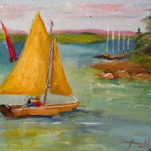 Art: Sailboats No. 19 by Artist Delilah Smith