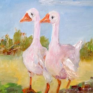 Art: Two Geese by Artist Delilah Smith