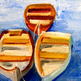Art: Row Boats by Artist Delilah Smith