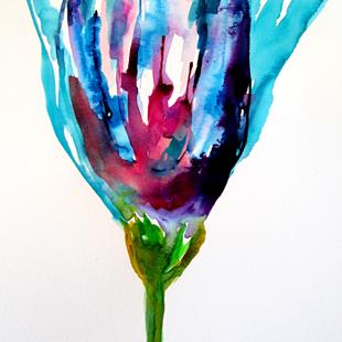 Art: Blue Flower by Artist Delilah Smith