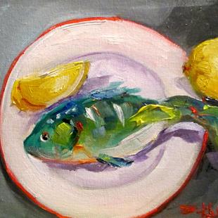 Art: Fish with Lemon by Artist Delilah Smith