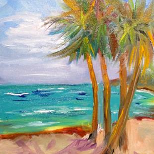 Art: Palms by the Shore by Artist Delilah Smith