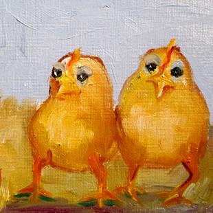 Art: Two Chicks by Artist Delilah Smith