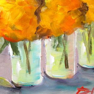 Art: Row of Flowers by Artist Delilah Smith