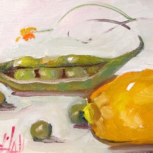 Art: Lemon and Peas by Artist Delilah Smith