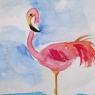 Art: Flamingo No. 32 by Artist Delilah Smith