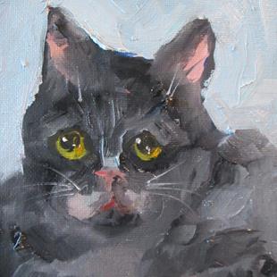 Art: Black Cat No 4 by Artist Delilah Smith