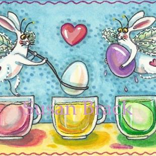 Art: FLUTTERBUN A DIP IN MELLOW YELLOW Easter by Artist Susan Brack