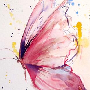 Art: Pink Butterfly No.4 by Artist Delilah Smith