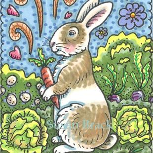 Art: COUNTRY HARE by Artist Susan Brack