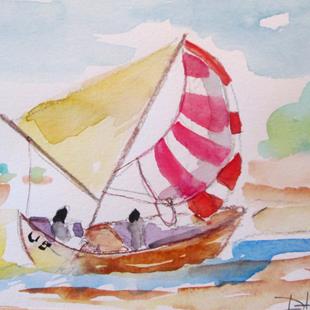 Art: Sailboats No. 27 by Artist Delilah Smith