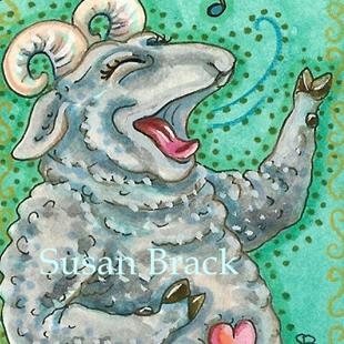 Art: SINGING BAAA BAAA BLACK SHEEP by Artist Susan Brack